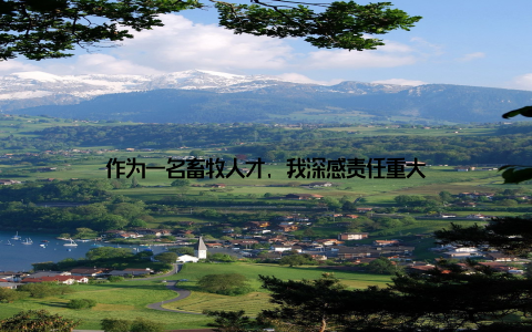 作为一名畜牧人才, 我深感责任重大