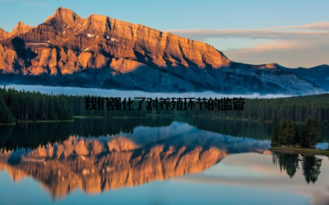 我们强化了对养殖环节的监管