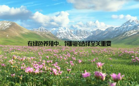 在绿色养殖中, 饲料的选择至关重要