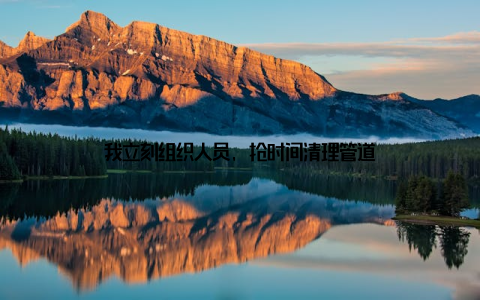 我立刻组织人员, 抢时间清理管道