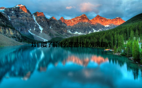 我们要了解什么是畜牧业发展模式