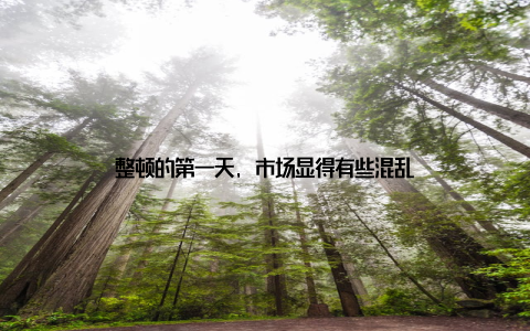 整顿的第一天, 市场显得有些混乱