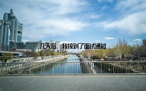 几天后, 我接到了面试通知