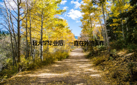 我大学毕业后, 一直在外地工作