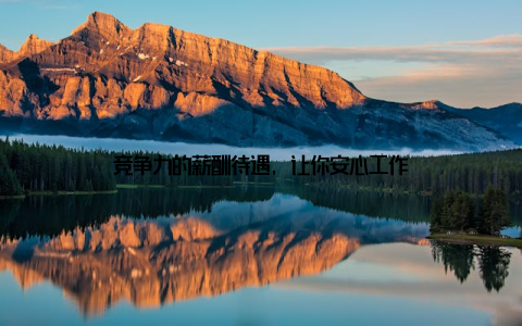 竞争力的薪酬待遇, 让你安心工作