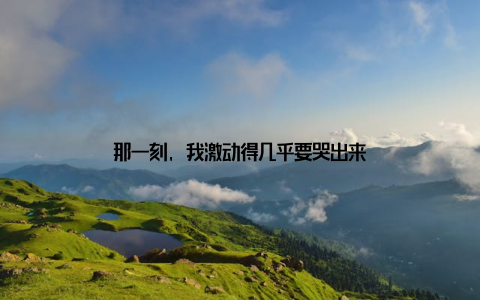 那一刻, 我激动得几乎要哭出来