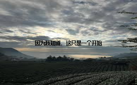 因为我知道, 这只是一个开始