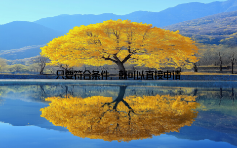 只要符合条件, 就可以直接申请