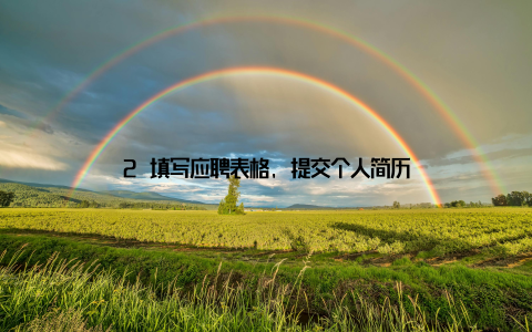 2 填写应聘表格, 提交个人简历