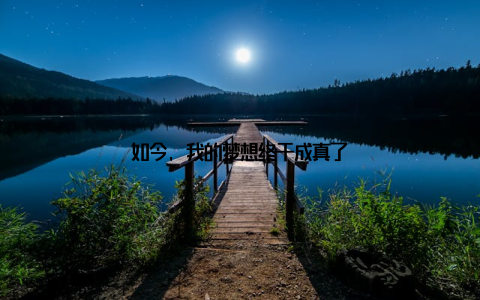 如今, 我的梦想终于成真了